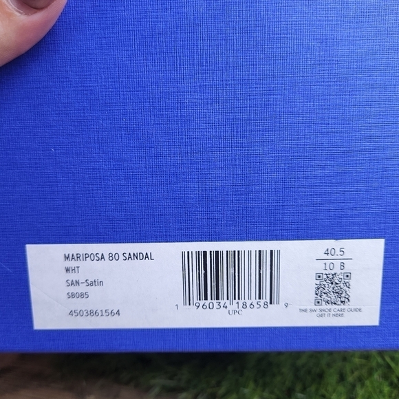 New Stuart Weitzman Mariposa satin sandals - Picture 7 of 7